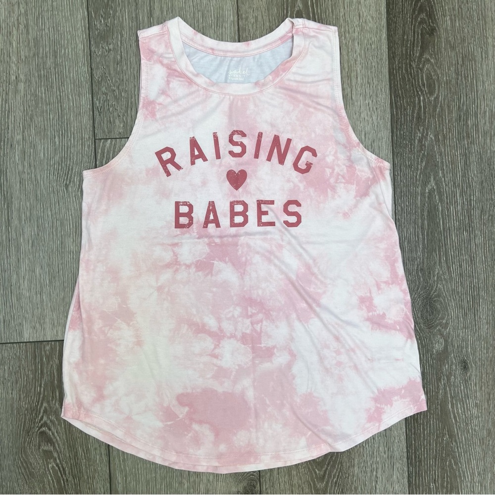 ISABEL MATERNITY TANK TOP SLEEVELESS SHIRT PINK MEDIUM